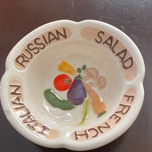 Artisan Ceramic Salad Bowl with Multicolor Design